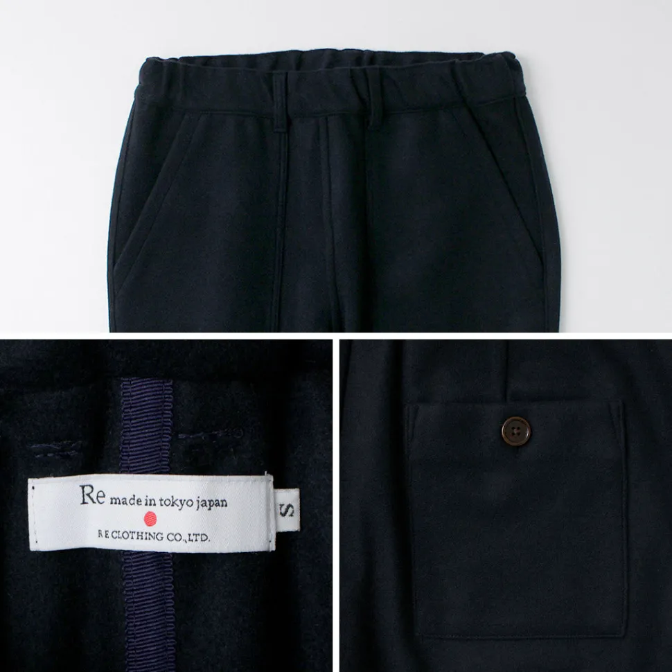 RE MADE IN TOKYO JAPAN / Super 140 Wool Melton Easy Slacks