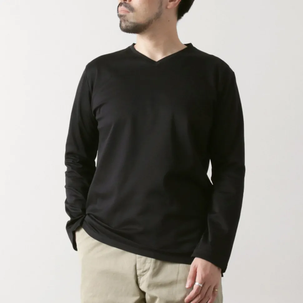 RE MADE IN TOKYO JAPAN / Tokyo Made V-Neck Long Sleeve Dress T-Shirt 5721A-CT