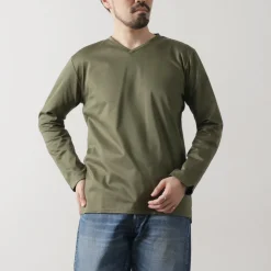RE MADE IN TOKYO JAPAN / Tokyo Made V-Neck Long Sleeve Dress T-Shirt 5721A-CT