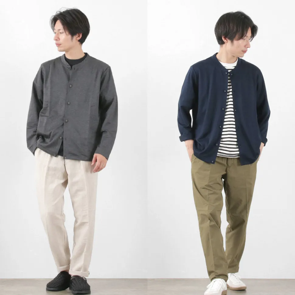 RE MADE IN TOKYO JAPAN / Viscose knit crew neck Cardigan