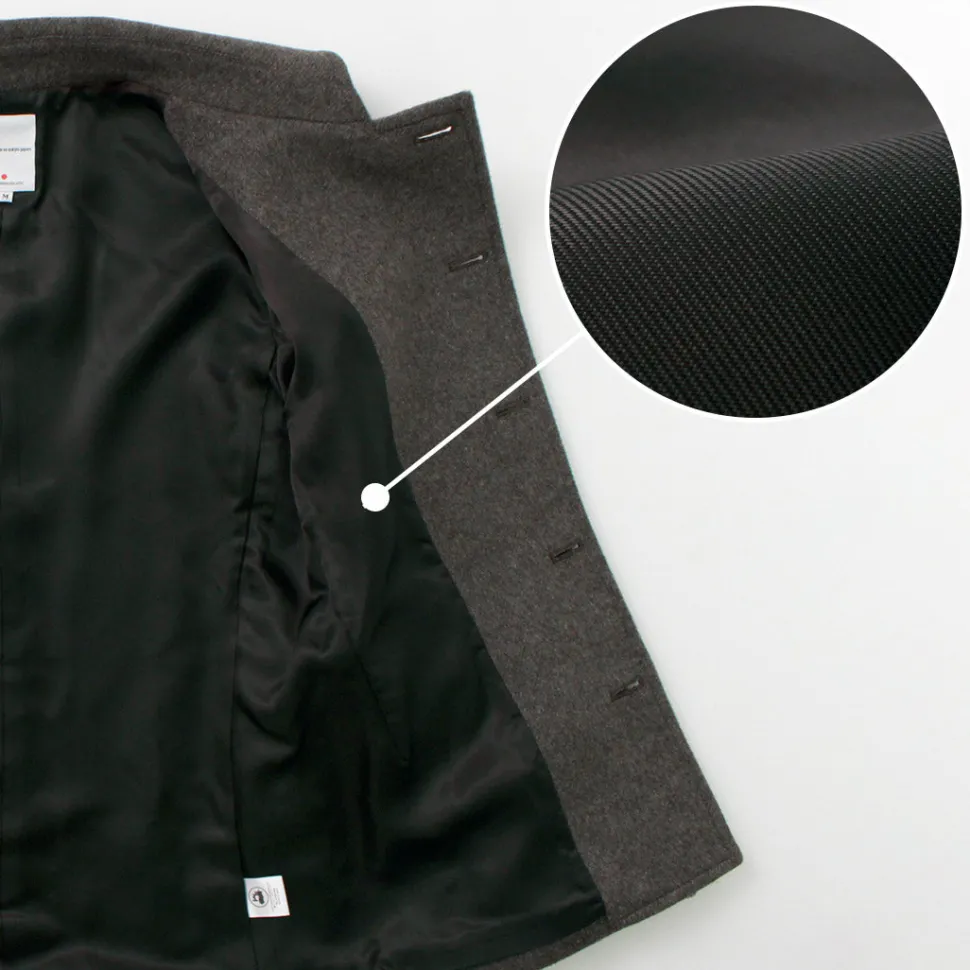 RE MADE IN TOKYO JAPAN / Wool Melton Stand Collar Pea Coat