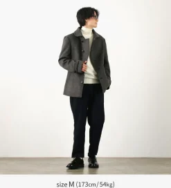 RE MADE IN TOKYO JAPAN / Wool Melton Stand Collar Pea Coat