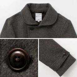 RE MADE IN TOKYO JAPAN / Wool Melton Stand Collar Pea Coat