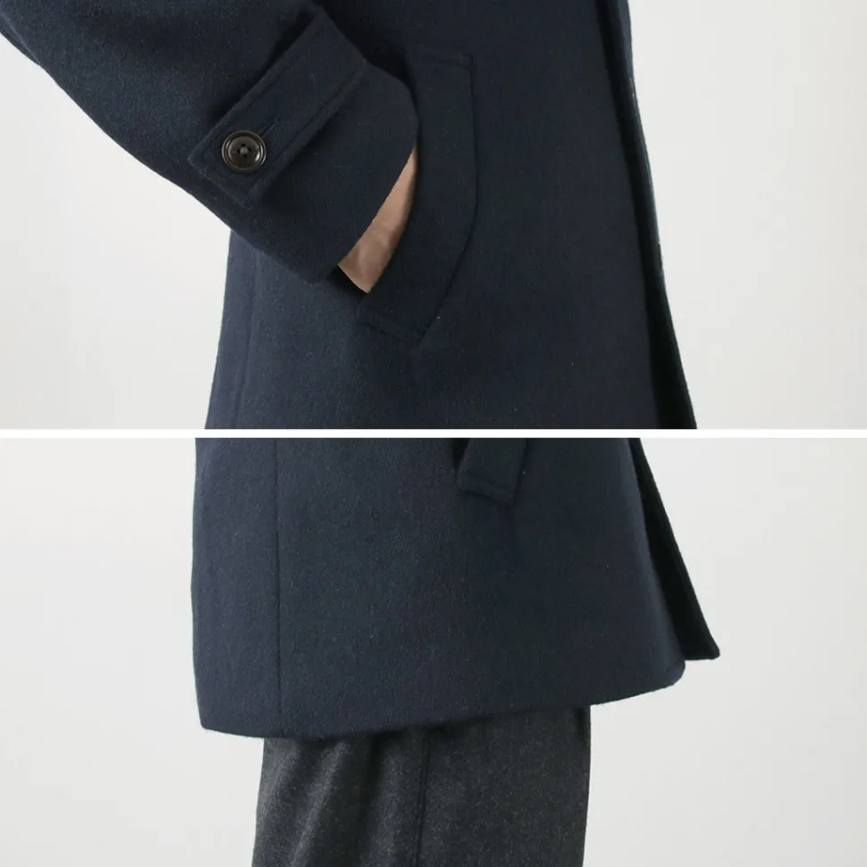 RE MADE IN TOKYO JAPAN / Wool Melton Stand Collar Pea Coat