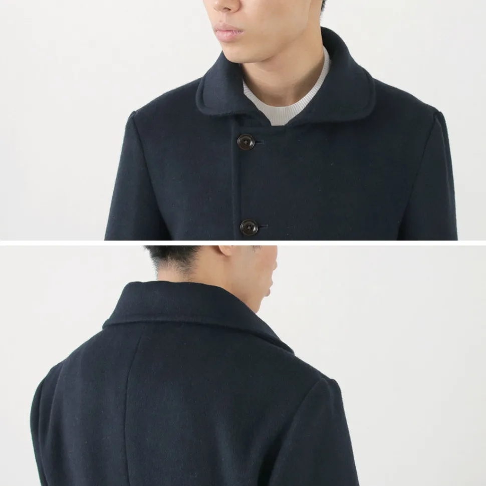 RE MADE IN TOKYO JAPAN / Wool Melton Stand Collar Pea Coat