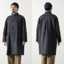 RE MADE IN TOKYO JAPAN / Wool Melton Stand Collar Coat