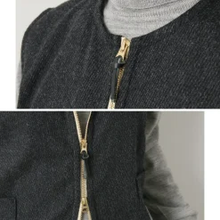 RE MADE IN TOKYO JAPAN / Wool Cashmere Kersey Crew Vest