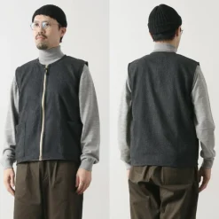 RE MADE IN TOKYO JAPAN / Wool Cashmere Kersey Crew Vest