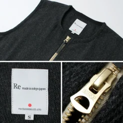 RE MADE IN TOKYO JAPAN / Wool Cashmere Kersey Crew Vest