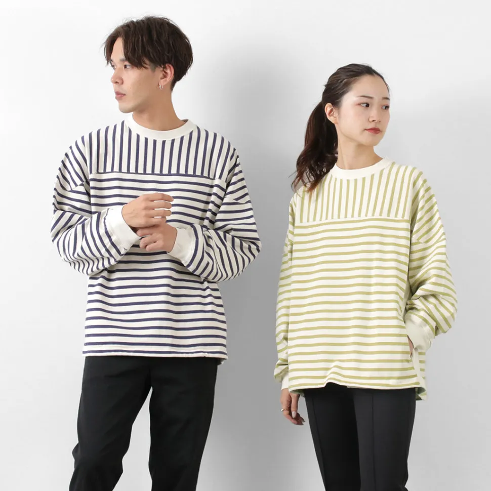 REMI RELIEF / 16/2 stripe FOOTBALL LONG T