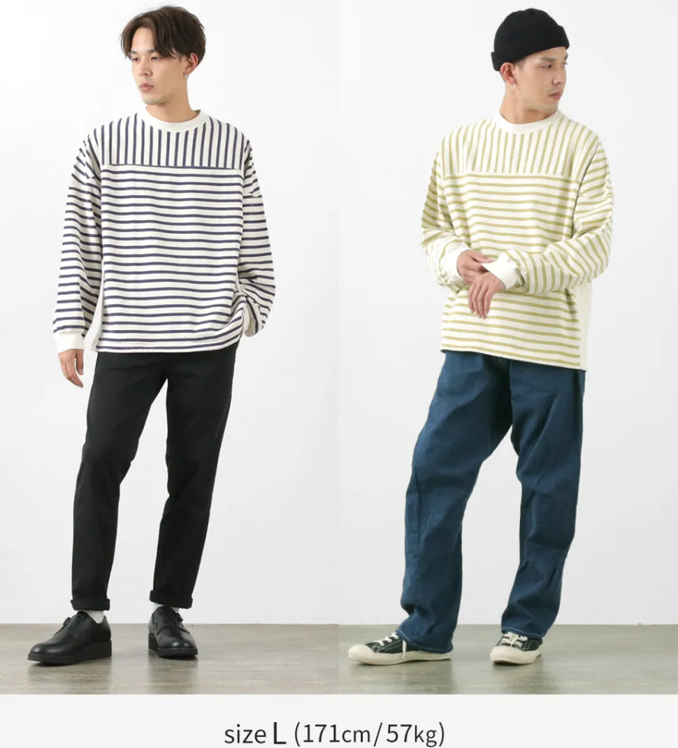 REMI RELIEF / 16/2 stripe FOOTBALL LONG T