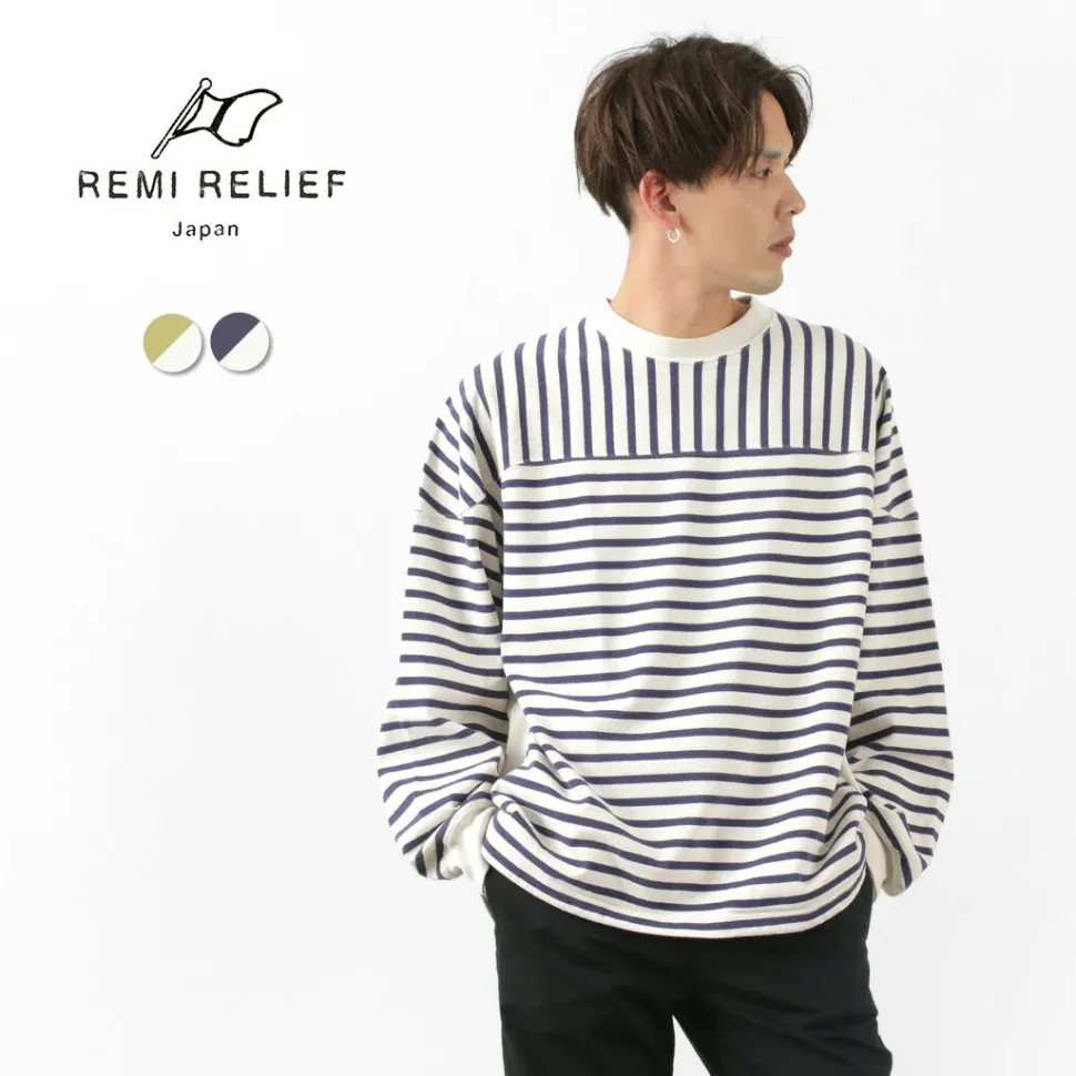 REMI RELIEF / 16/2 stripe FOOTBALL LONG T