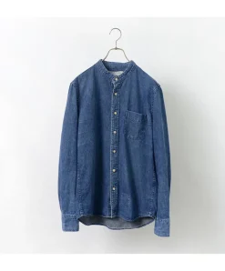 REMI RELIEF / Denim Band Collar Shirt