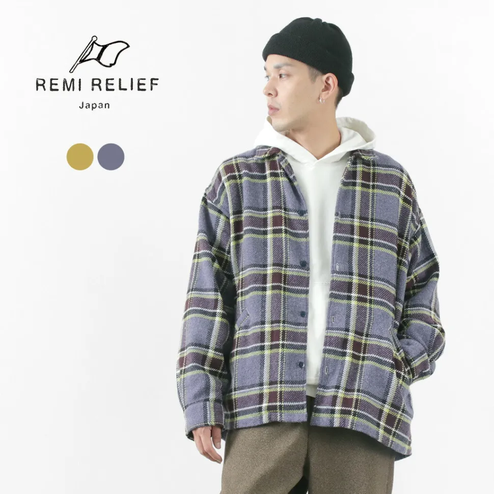 REMI RELIEF / Jazz Check Wide SHIRT CPO Shirt Jacket