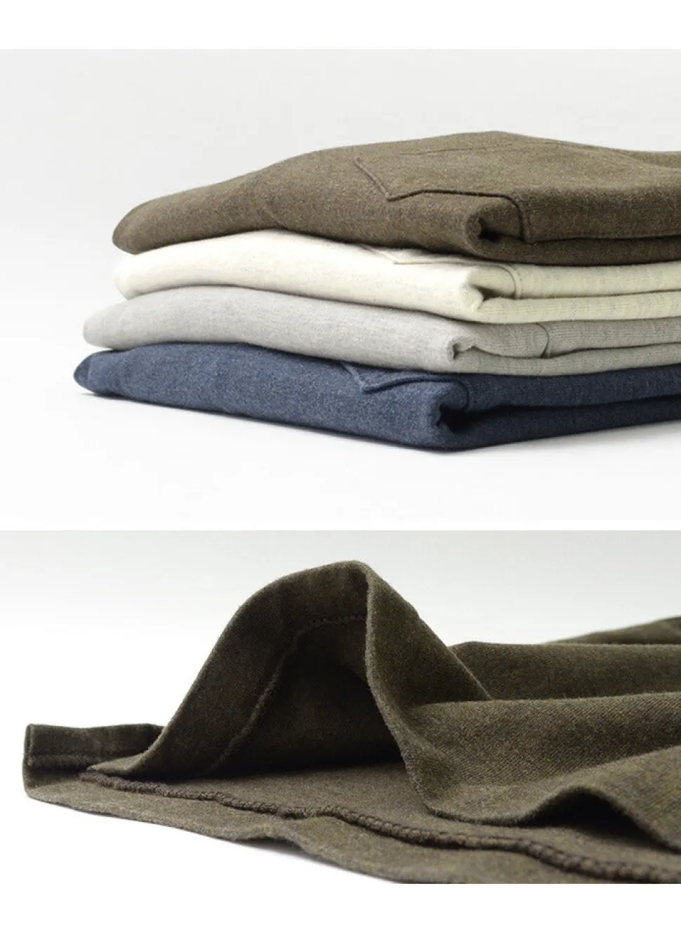 REMI RELIEF / Melange jersey long sleeve crew pocket T-shirt