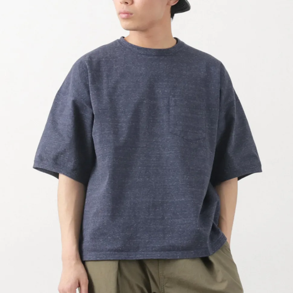REMI RELIEF / Melange jersey short sleeve pocket T-shirt