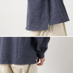 REMI RELIEF / Melange jersey long sleeve pocket T-shirt