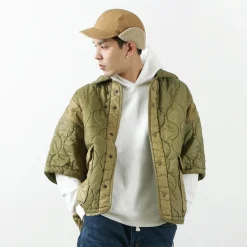 REMI RELIEF / Military Ripstop Short Sleeve Quilted Shirt Jacket