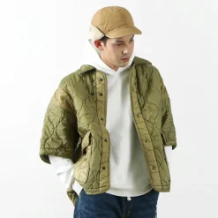 REMI RELIEF / Military Ripstop Short Sleeve Quilted Shirt Jacket