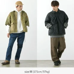 REMI RELIEF / Military Ripstop Short Sleeve Quilted Shirt Jacket