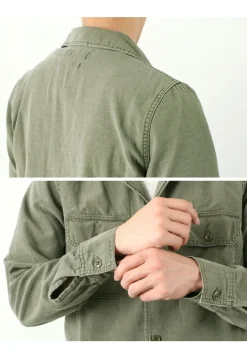 REMI RELIEF / Military Shirt (Flower Studded)