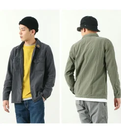 REMI RELIEF / Military Shirt (Flower Studded)