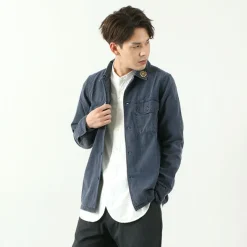 REMI RELIEF / Military Shirt (Flower Studded)