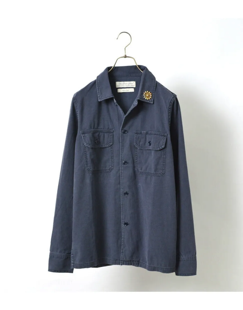 REMI RELIEF / Military Shirt (Flower Studded)