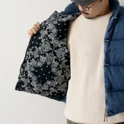 REMI RELIEF / Natural Processed Denim Down Vest