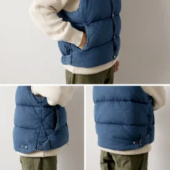 REMI RELIEF / Natural Processed Denim Down Vest