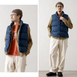 REMI RELIEF / Natural Processed Denim Down Vest