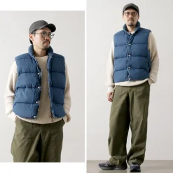 REMI RELIEF / Natural Processed Denim Down Vest
