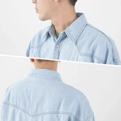 REMI RELIEF / SHORT DENIM WESTERN SHIRT