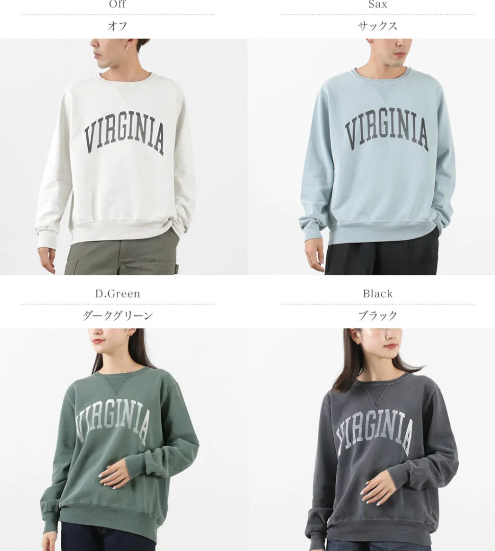 REMI RELIEF / SP processed back pile crew (VIRGINIA) Sweatshirt