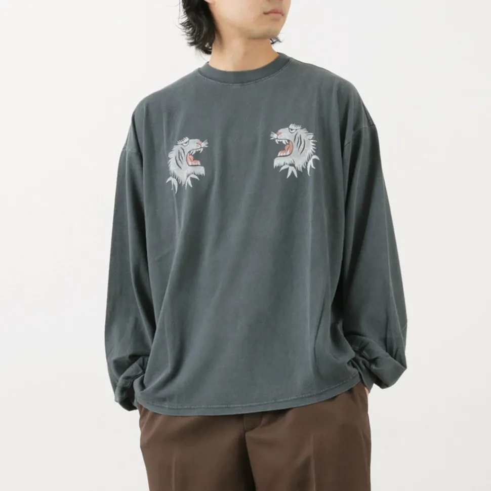 REMI RELIEF / Special Order HARD Special Processing 20 Jersey Long Sleeve T-Shirt (Tiger Pattern)