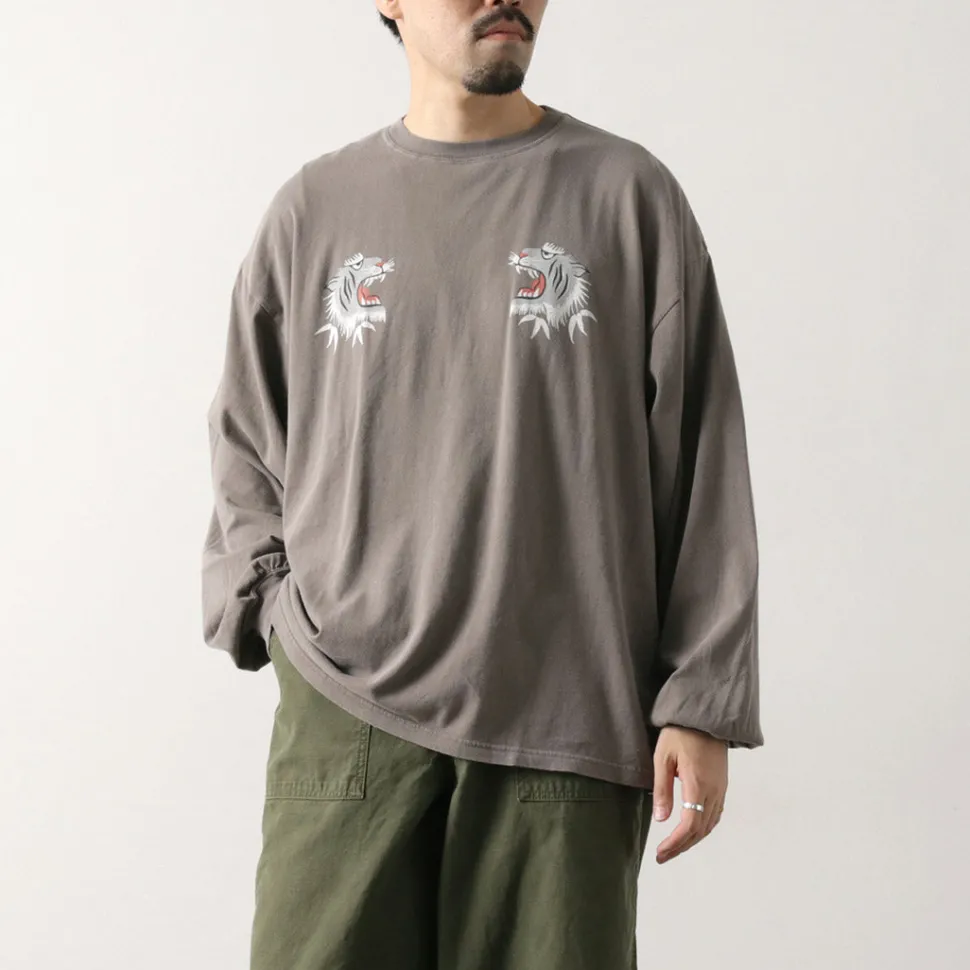 REMI RELIEF / Special Order HARD Special Processing 20 Jersey Long Sleeve T-Shirt (Tiger Pattern)