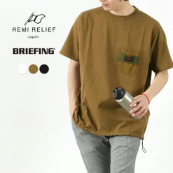 REMI RELIEF x BRIEFING / Collaboration jersey pocket T-shirt