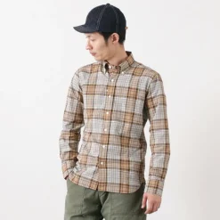 ROCOCO / Cotton Linen Madras Check Button-down Shirt