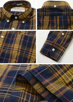ROCOCO / Cotton Linen Madras Check Button-down Shirt