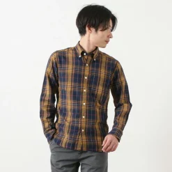 ROCOCO / Cotton Linen Madras Check Button-down Shirt