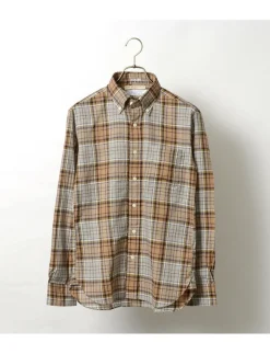 ROCOCO / Cotton Linen Madras Check Button-down Shirt