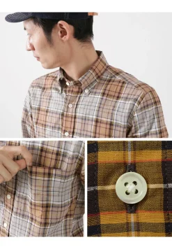 ROCOCO / Cotton Linen Madras Check Button-down Shirt