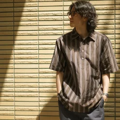ROCOCO / Cupro linen woven poloshirt