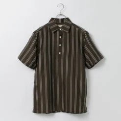 ROCOCO / Cupro linen woven poloshirt