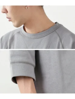 ROCOCO / Hemmed Jersey Cotton Crew Neck Cut & Sew