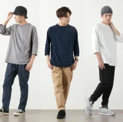 ROCOCO / Hemmed Jersey Cotton Crew Neck Cut & Sew
