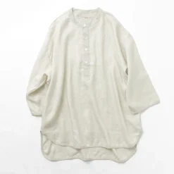 ROCOCO / Linen cloth Henley Neck T-Shirt