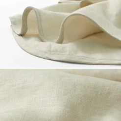 ROCOCO / Linen cloth Henley Neck T-Shirt