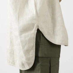 ROCOCO / Linen cloth Henley Neck T-Shirt