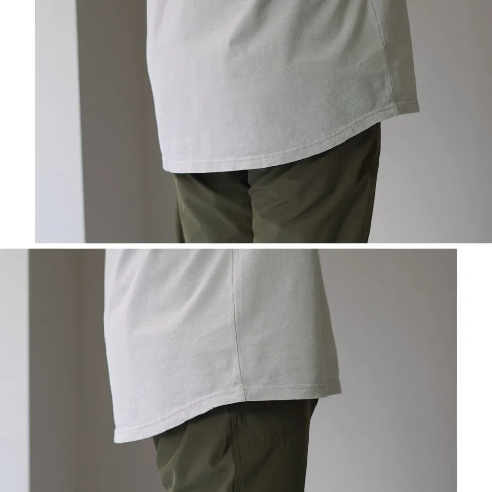 ROCOCO / Linen Cotton Key Neck T-Shirt